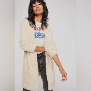 Free People Faux Fur Cardigan